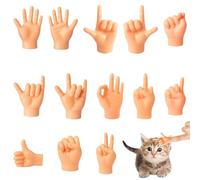 13Pcs Tiny Hands, Mini Hand Puppets for Pets and Games, Funny Finger Props for Halloween and Christmas Parties, Puppets for Children, Interactive Toys for Social Media Content Creators