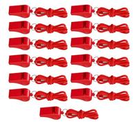 13Pcs Whistle, Red Plastic Whistles with whistle lanyard, Loud Referee Whistle for whistles sports Training,whistle emergency Outdoor Alert Signaling, Outdoor Activities, and Pet Training, Durable an