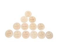 13Pcs Wooden Milestone Growth Cards for Pregnancy Announcements and Newborn Photography Safe Engraved Design for Capturing Precious Moments