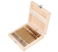 13Pcs Woodw Flat Bit Set, Carbon Steel Spade Drill Bits, 1/4in Hex Shank Hole for Wood, glass, Aluminum, Includes 13 Sizes with Sto
