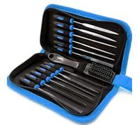 13Piece Multifunctional File Tool Supplies Hand File Set with Cleaning Brush for Model Maker and Fine Detail Work