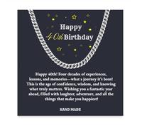 13th 14th 15th 16th 18th 21st Birthday Gifts for Boys, Cuban Chain for 13 14 15 16 18 21 Year Old, Happy Birthday Necklace Gifts for Son Grandson Nephew Brother, Men's Chain Jewelry (40th birthday)