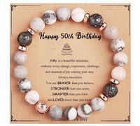 13th 16th 18th 21st 25th 30th 35th 40th 45th 50th 60th 65th 70th 75th 80th Birthday Gifts for Women, Natural Stone Bracelet Birthday Gifts for Women Mom Daughter Grandma Sister Coworker