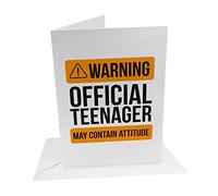 13th birthday card - Funny Teenager Thirteen Thirteenth 13 Greeting Cards for Son Daughter Boy Girl - Warning!