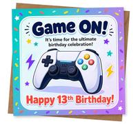 13th Birthday Card, Game ON! Controller, Gamer Vibes