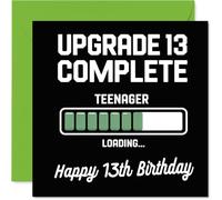 13th Birthday Cards for Boys Girls - Upgrade Loading - Happy Birthday Card for 13 Year Old Boy Girl Niece Son Brother Granddaughter, 145mm Bday Greeting Cards