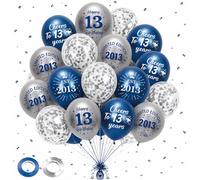 13th Birthday Decorations Balloons Boy - 40 Pcs Navy Blue Silver Decor