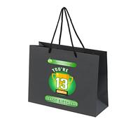13th Birthday Gift Bags - Paper Gift Bag for Teenage Boys and Girls - Gift Bags with Rope Handles - Recycled Eco Friendly Presents Bag - You're 13 - Black - Large