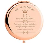 13th Birthday Gift for Girls You are Braver Than You Believe Teenage Girl Gifts for 13 Year Old Girl Makeup Compact Mirror Inspirational Unique Birthday Gift Ideas for Daughter Sister Niece