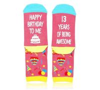 13th Birthday Gifts for Girls,Funny Socks for Women,"HAPPY BIRTHDAY TO ME"Ideas Female Happy Present,Gift for Daughter Sister on Birthdays