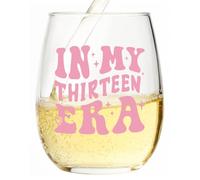 13th Birthday Gifts for Girls - in My 13s Era Water Glass, Gifts for 13 Year Old Girls, Scratch Resistant Stemless Teen Girl Gift for Schoolmate, Sister & Best Friend
