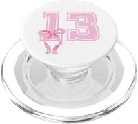 13th Birthday Girl Coquette Pink Bows Thirteenth Years Old PopSockets PopGrip for MagSafe