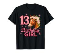 13th Birthday Horse Girl Turning Nine Cowgirl Pony Party T-Shirt