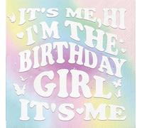 13th Birthday Napkins, 40 Pieces Pink Purple Happy Birthday Napkins Paper Servietten,13th Serviette Party Supplies