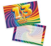 13th Birthday Party Invitations Teenager - Now It's Party Time 28 Pack - Childrens Birthday Invitations for Boys/Girls A6 Bday Party Invites Invitation Cards with Folding Envelopes