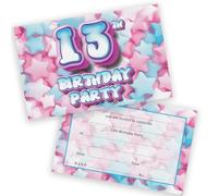 13th Birthday Party Invitations Teenager - Sweet Marshmallow 20 Pack - Childrens Birthday Invitations for Boys/Girls A6 Bday Party Invites Invitation Cards with Folding Envelopes