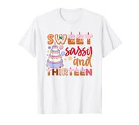 13th Birthday Sweet Sassy and 13 Years Old for Girls Donuts T-Shirt