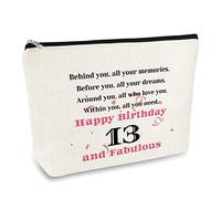 13th Gifts for Girls 13th Birthday Gifts Makeup Bag for Her 13 Year Old Girl Birthday Gift for 13 Year Old Girls 2009 Birthdays Gift for Friend Daughter Sister Niece Cosmetic Bag Travel Pouch