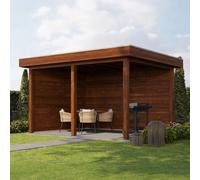 13x10 Lugarde Select Lenham Gazebo Treated Brown