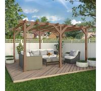 13x10 Mercia Traditional Wooden Pergola - Pressure Treated