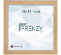13x13 Inch Frame Oak Square Picture Frames - 13''x13'' Square Poster Frames With Safe Perspex Front & Wall Mounting Modern13x13 inch Oak Frame