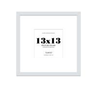 13X13" Light Grey Picture Frame - 13X13" Square Frame With 10X10" Mount For 13X13"/10X10" Pictures Moderrn Style Thin Edge, 1 Pack