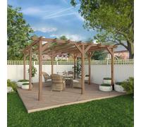 13x13 Mercia Traditional Wooden Pergola - Pressure Treated