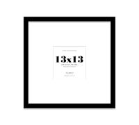 13x13" Square Picture Frame, Display Pictures 9x9" With Mat or 13x13" Without Mat, Wall Hanging & Free Standing Photo Frame, Black, 1 Pack