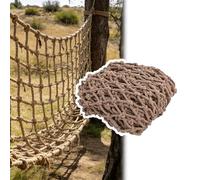 13x13FT Heavy Duty Natural Jute Rope Net for Climbing, Tree House Playset - Safe, Durable Outdoor Activity for Kids, 1cm Diameter Rope Ideal for Play and Adventure