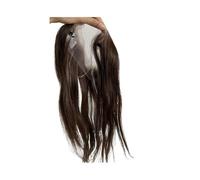 13x2 Full Lace Frontal Hair Topper，Ear to Ear Virgin Hair with Adjustable Elastic Band for Hairline Hairpiece(Light brown)