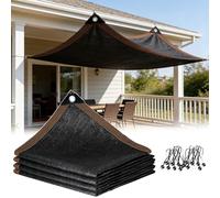 13x20 FT Black Garden Sunshade Mesh Tarp - UV-Resistant Outdoor Canopy Net for Patio, Backyard & Deck - Ideal for Cooling & Sun Protection