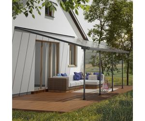 13x20 Palram Canopia Feria Grey Clear Patio Cover