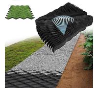 13x25 ft HDPE Ground Grid 2" Permeable Honeycomb Mat for Park & Garden Walkways Mud Control Grids for Pathways Durable Polyethylene Grass Pavers