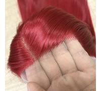 13x3" Half Hand Tied Long Straight Hot Red Wig Synthetic Lace Front Wigs for Women Ladies Makeup Christmas Red Wigs Heat Safe Mermaid Drag Queen Wig 24Inches