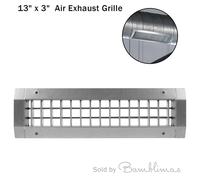 13x3 Inch Adjustable Galvanised Steel Round Duct Vent Cover, 13"x3" Louvre Vent