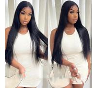 13x4 Bone Straight Lace Front Wigs 34 36 Inch Transparent Lace Frontal Wig Human Hair Pre Plucked Brazilian Hair Wigs For Women-28inches-13x4 Lace Front Wig
