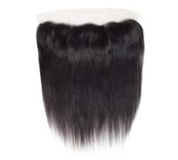13x4 HD Lace Frontal Closure Straight Brazilian Virgin Human Hair Unprocessed Remy Hair Pre-Plucked 130 Density Natural Black Easy Installation and Removal(16inch)