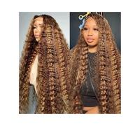 13x4 Highlight Lace Front Wig Human Hair, Ombre Deep Wave Lace Front Wigs Human Hair Pre Plucked With Baby Hair 180 Density Honey Blonde Adds Volume(24inch)
