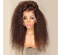 13X4 Lace Front Human Hair Wigs Brown Curly Wave 13X6 Lace Frontal Wig For Black Women Brown 26in#180#4x4