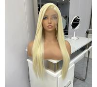 13x4 Light Blonde Lace Front Wigs,Glueless Long Straight Hair Natural Hairline, Heat Resistant Synthetic Fiber, Perfect for Fashion Women Adds Volume(26inch)