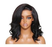 13x4 Loose Wave Bob Wig - Human Hair Lace Front, Pre-Cut/Bleached, Glueless With Baby Hair(12inches)