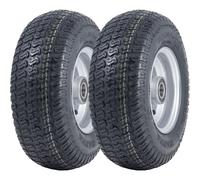 13x5.00-6 Grass Lawnmower Tyres & Rims Wanda P332, 20mm 6304 Bearings (Set of 2)