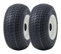 13x5.00-6 Grass Lawnmower Tyres & Rims Wanda P332, 25mm 6205 Bearings (Set of 2)