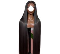 13x6 13x4 360 Lace Frontal Wig Human Hair Bone Straight with 5x5 Closure HD Transparent Lace Full Lace Wig for Women(13x6 HD,220DENSITY_32INCHES)