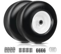 13x6.50-6 Lawn Mower Tires and Wheel with 3/4" & 5/8" Bearing,13x6.50-6 Tires Flat Free for Zero Turn Lawn Mower Front Tire,Commercial Grade Lawn and Garden Turf,4"-6.5" Centered Hub - 2Pcs