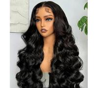 13X6 Body Wave Transparent Lace Front Wig 220 13X5 Hd Lace Frontal Wig Human Hair For Women Black 26in#200#13x6
