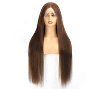 13x6 HD Lace Front Wigs Human Hair Pre Plucked Straight 180 Density Colored #4 Light Brown Glueless Wig for Women Adds Volume(16inch)