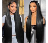 13x6 Lace Front Wigs Human Hair Pre Plucked Straight Human Hair Wig 180 Density Straight HD Lace Frontal 13x6 Glueless Wigs for Women Natural Color 22Inch