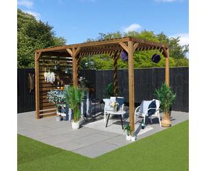 13x7 4.0m x 2.0m Mercia Modern Wooden Pergola - Pressure Treated