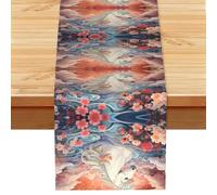 13x72 inches - Horses in the River Printed Linen Table Runner â€“ Ideal for kitchen dining and cozy family gatherings